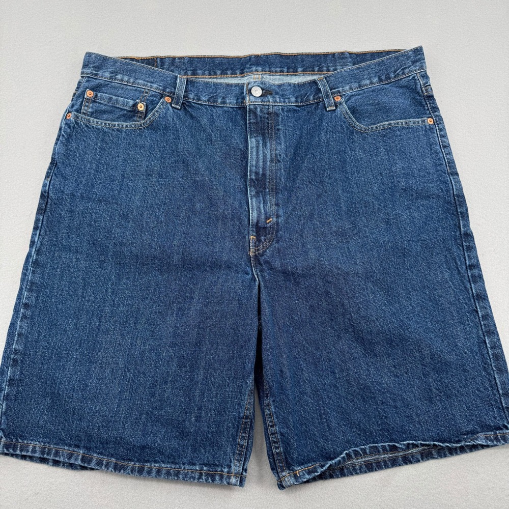 Levis 550 Relaxed Fit Denim Shorts Mens 44 Dark Wash Blue Baggy Streetwear